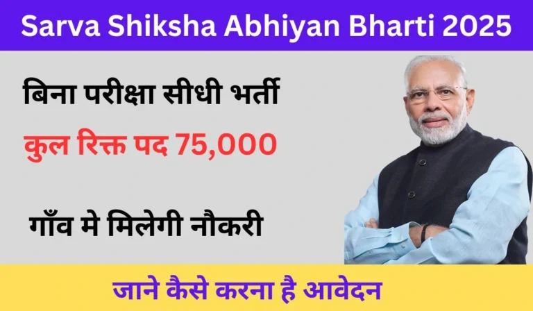 "Sarva Shiksha Abhiyan Bharti 2025 recruitment process with required documents"